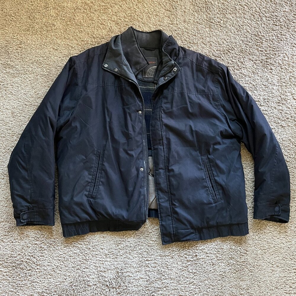 Weathercast Mens Size XL Extra Large Black Full Zip Jacket Coat